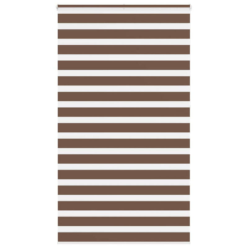Vidaxl zebra rolgordijn 130x230 cm stofbreedte 125,9cm polyester bruin