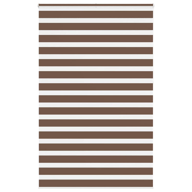 Vidaxl zebra rolgordijn 140x230 cm stofbreedte 135,9cm polyester bruin