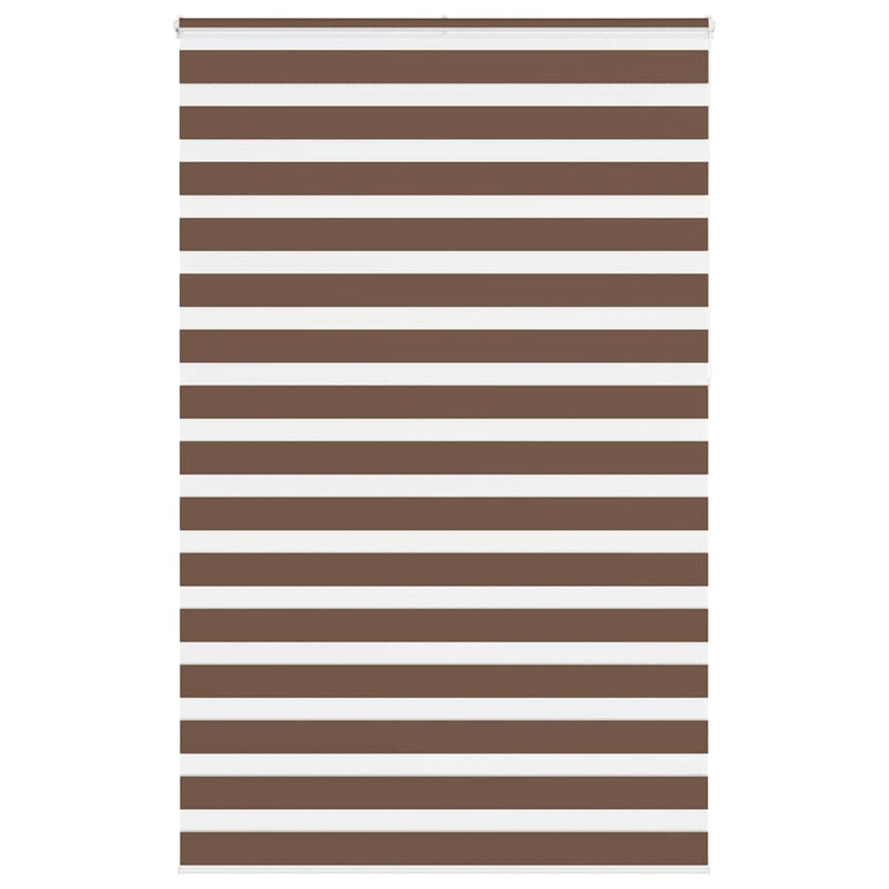 Vidaxl zebra rolgordijn 140x230 cm stofbreedte 135,9cm polyester bruin