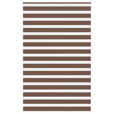 Vidaxl zebra rolgordijn 140x230 cm stofbreedte 135,9cm polyester bruin