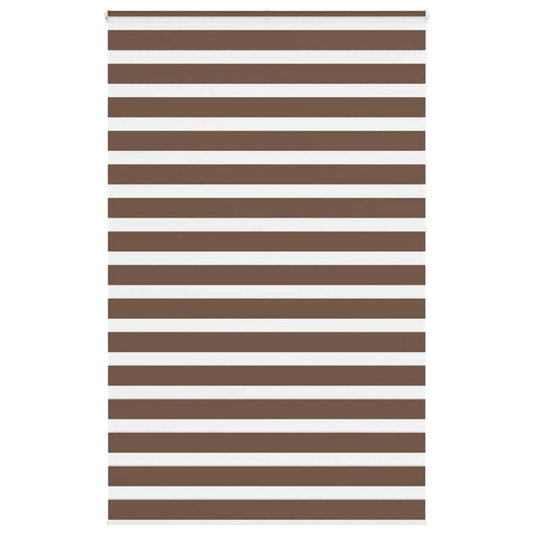 Vidaxl zebra rolgordijn 145x230 cm stofbreedte 140,9cm polyester bruin