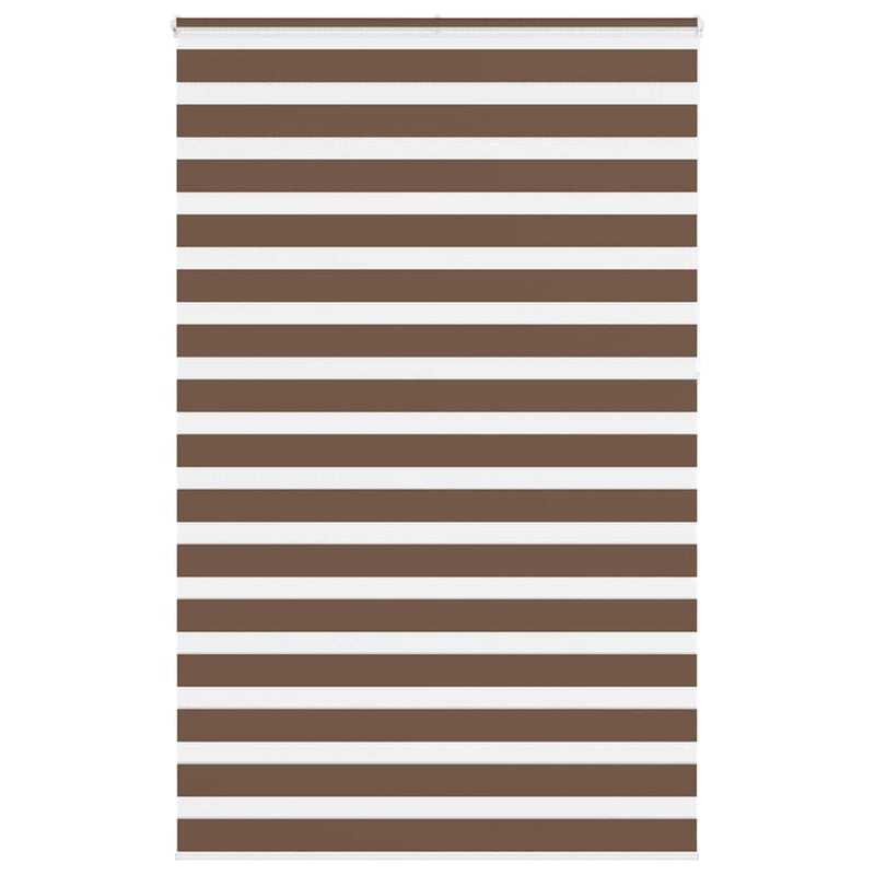 Vidaxl zebra rolgordijn 145x230 cm stofbreedte 140,9cm polyester bruin