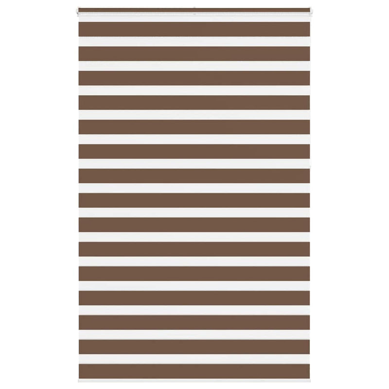 Vidaxl zebra rolgordijn 150x230 cm stofbreedte 145,9cm polyester bruin