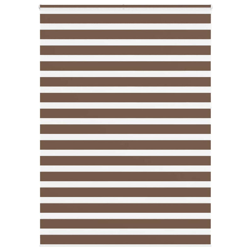 Vidaxl zebra rolgordijn 155x230 cm stofbreedte 150,9cm polyester bruin