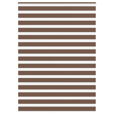 Vidaxl zebra rolgordijn 165x230 cm stofbreedte 160,9cm polyester bruin