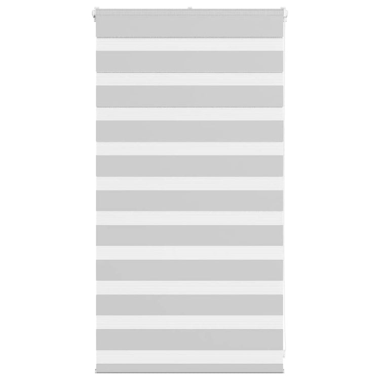 Vidaxl zebra rolgordijn 80x100 cm stofbreedte 75,9 cm lichtgrijs