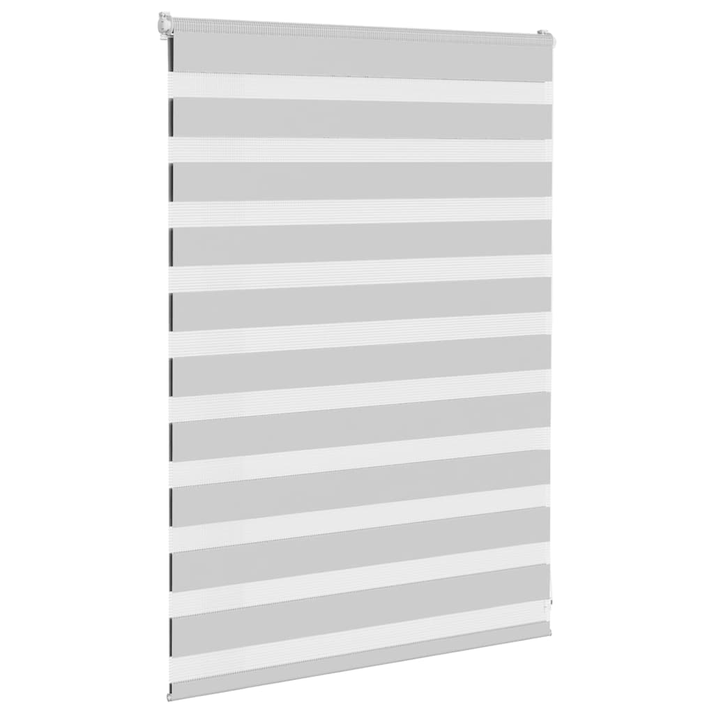 Vidaxl zebra rolgordijn 105x100 cm stofbreedte 100,9 cm lichtgrijs