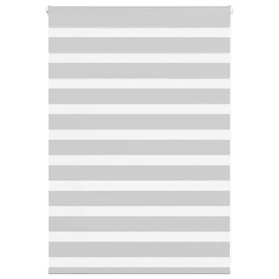 Vidaxl zebra rolgordijn 115x100 cm stofbreedte 110,9 cm lichtgrijs