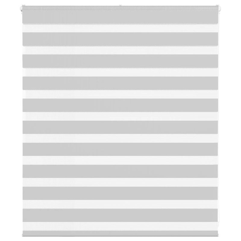 Vidaxl zebra rolgordijn 120x100 cm stofbreedte 115,9 cm lichtgrijs