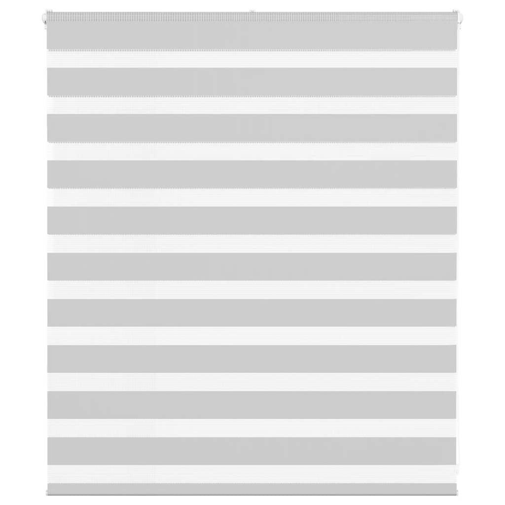 Vidaxl zebra rolgordijn 125x100 cm stofbreedte 120,9 cm lichtgrijs