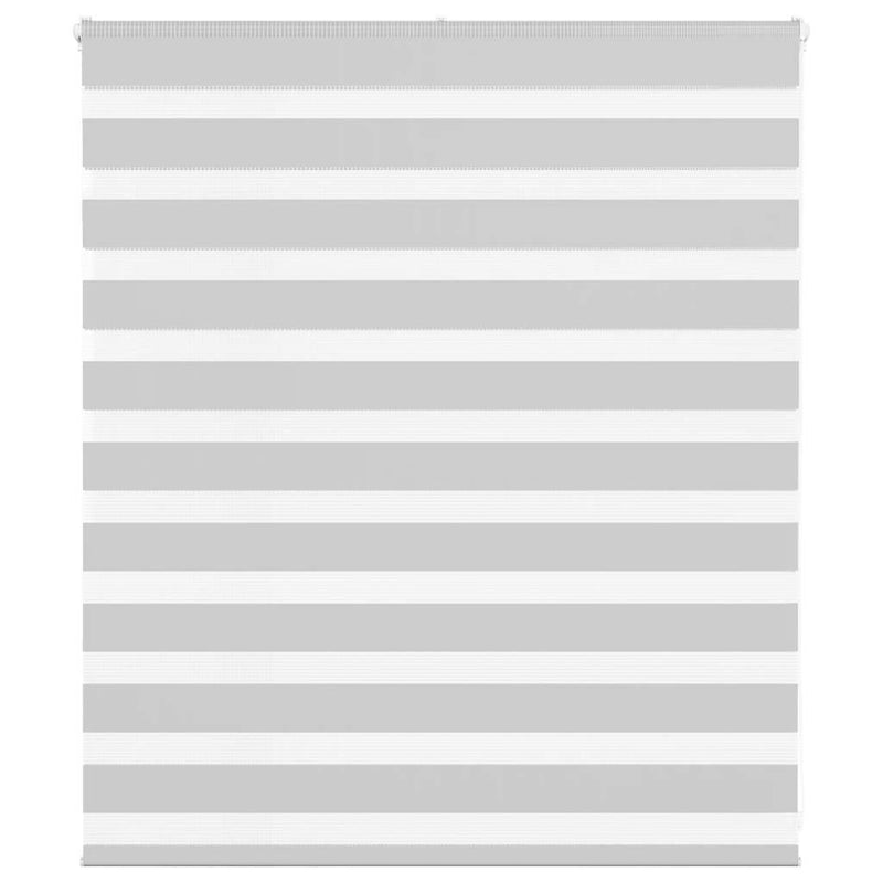 Vidaxl zebra rolgordijn 125x100 cm stofbreedte 120,9 cm lichtgrijs