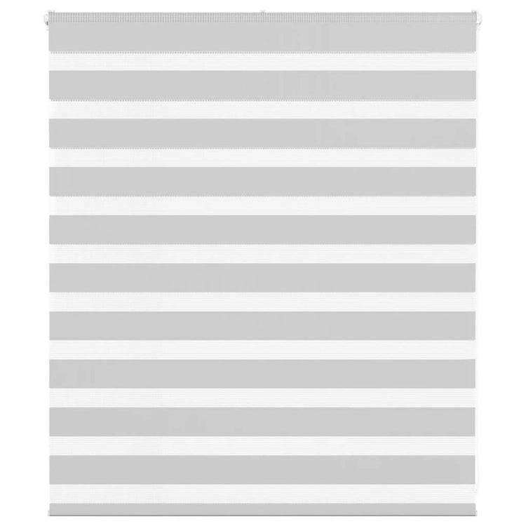 Vidaxl zebra rolgordijn 130x100 cm stofbreedte 125,9 cm lichtgrijs