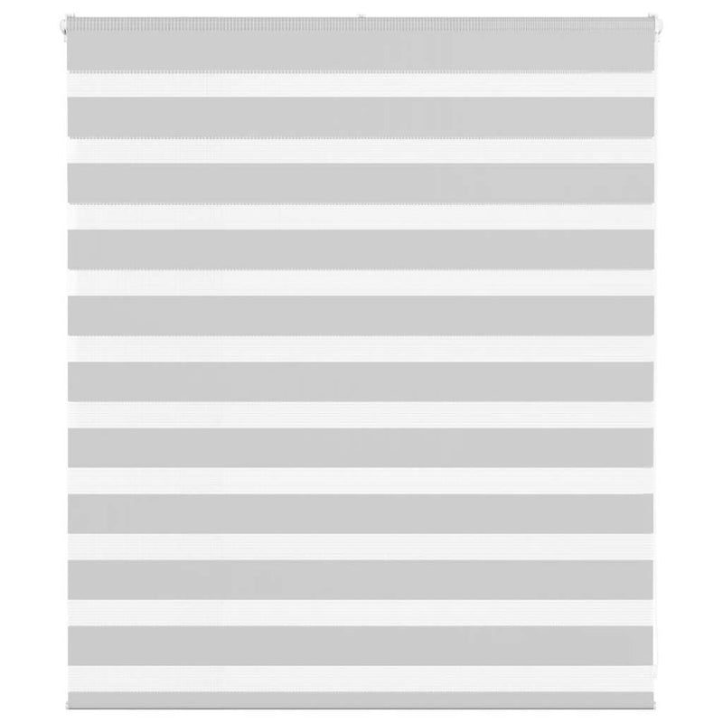 Vidaxl zebra rolgordijn 130x100 cm stofbreedte 125,9 cm lichtgrijs