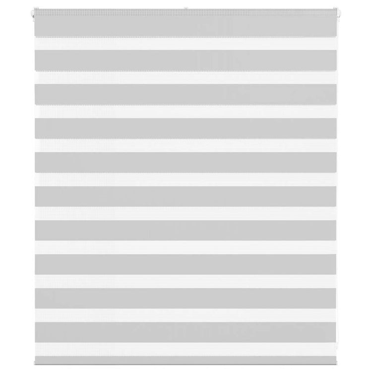 Vidaxl zebra rolgordijn 135x100 cm stofbreedte 130,9 cm lichtgrijs