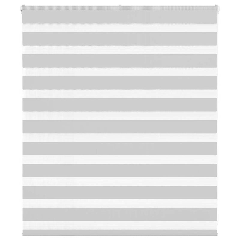 Vidaxl zebra rolgordijn 135x100 cm stofbreedte 130,9 cm lichtgrijs