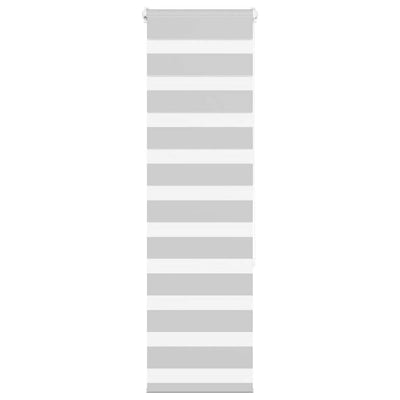 Vidaxl zebra rolgordijn 40x150 cm stofbreedte 35,9 cm lichtgrijs