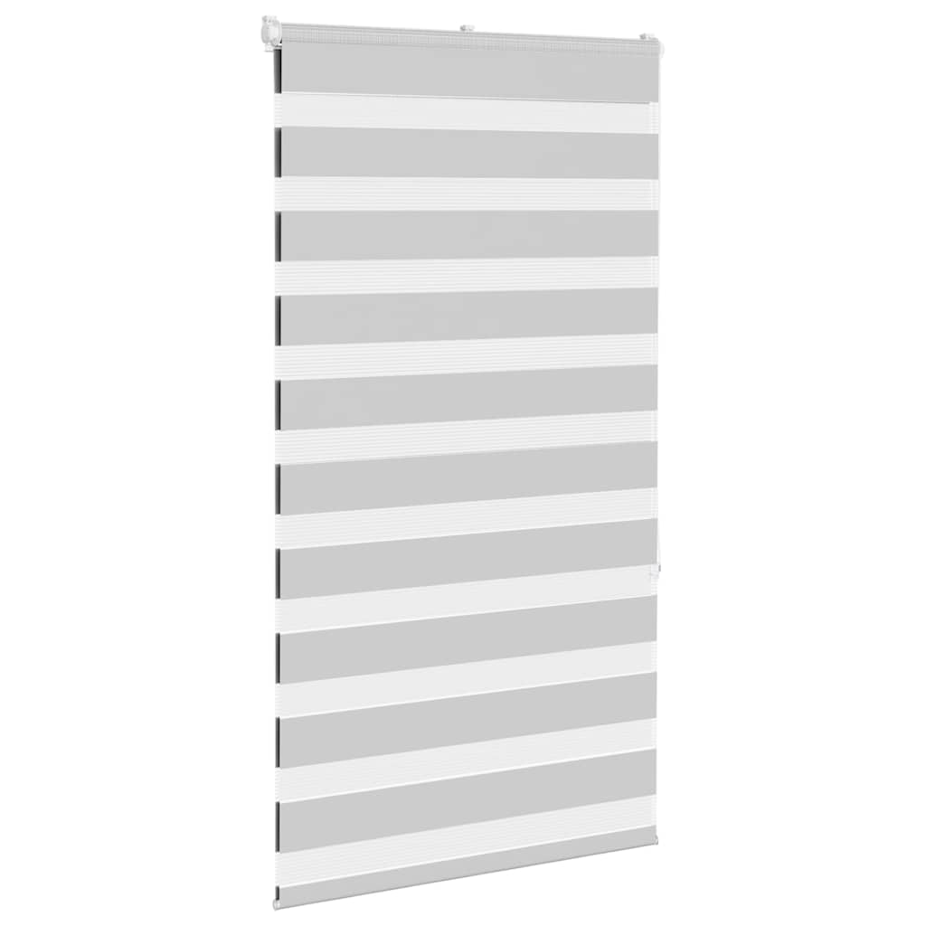 Vidaxl zebra rolgordijn 75x150 cm stofbreedte 70,9 cm lichtgrijs