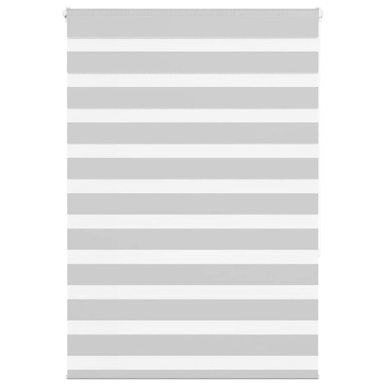 Vidaxl zebra rolgordijn 105x150 cm stofbreedte 100,9 cm lichtgrijs