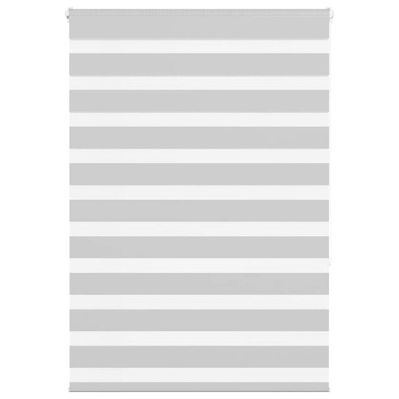 Vidaxl zebra rolgordijn 105x150 cm stofbreedte 100,9 cm lichtgrijs