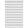 Vidaxl zebra rolgordijn 115x150 cm stofbreedte 110,9 cm lichtgrijs