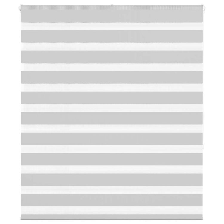 Vidaxl zebra rolgordijn 120x150 cm stofbreedte 115,9 cm lichtgrijs