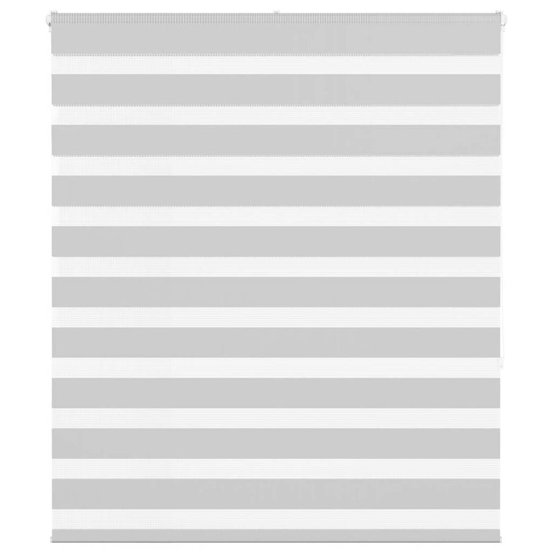 Vidaxl zebra rolgordijn 120x150 cm stofbreedte 115,9 cm lichtgrijs