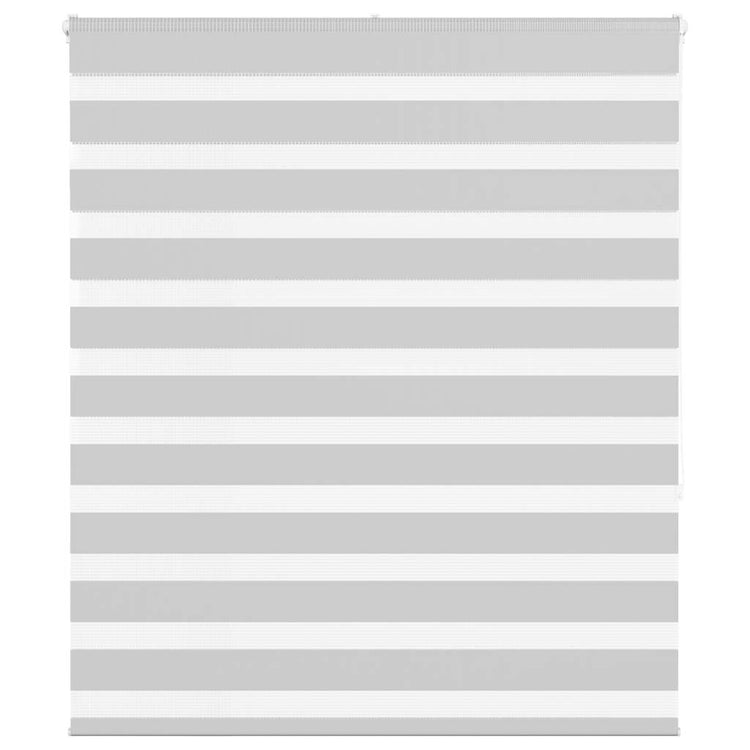 Vidaxl zebra rolgordijn 105x150 cm stofbreedte 100,9 cm lichtgrijs