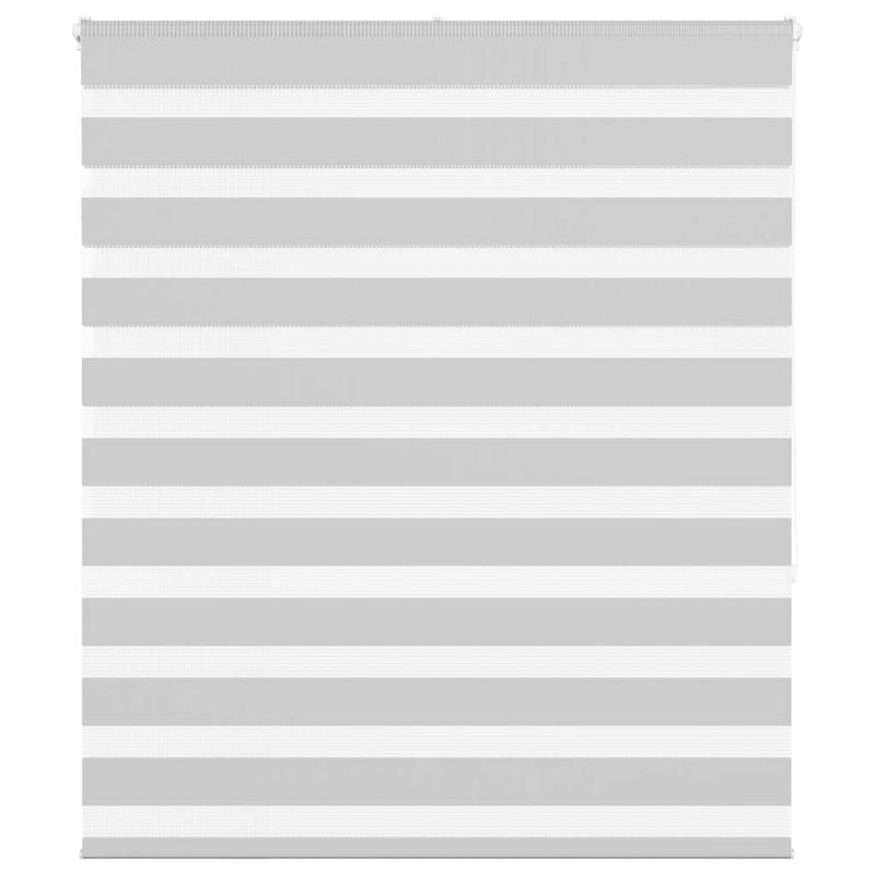 Vidaxl zebra rolgordijn 105x150 cm stofbreedte 100,9 cm lichtgrijs