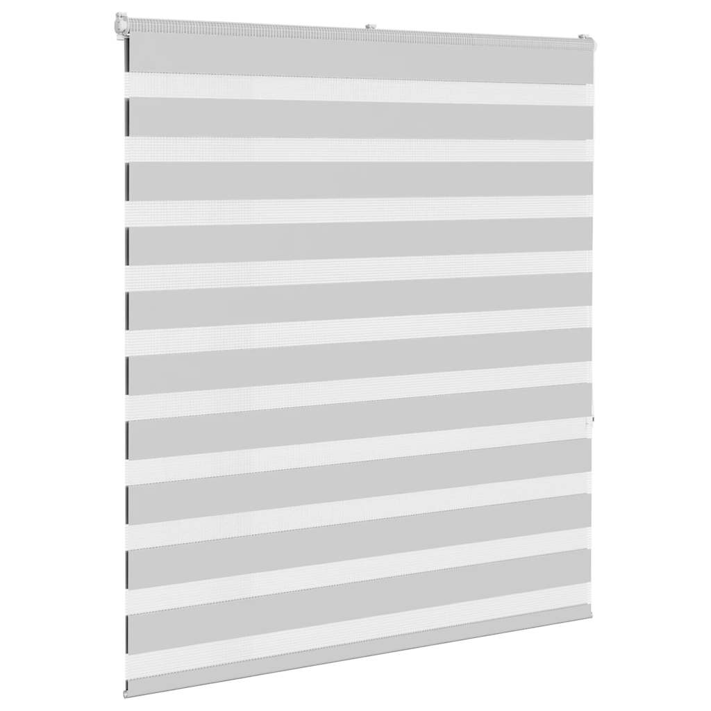 Vidaxl zebra rolgordijn 105x150 cm stofbreedte 100,9 cm lichtgrijs