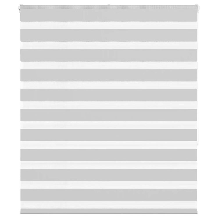 Vidaxl zebra rolgordijn 130x150 cm stofbreedte 125,9 cm lichtgrijs