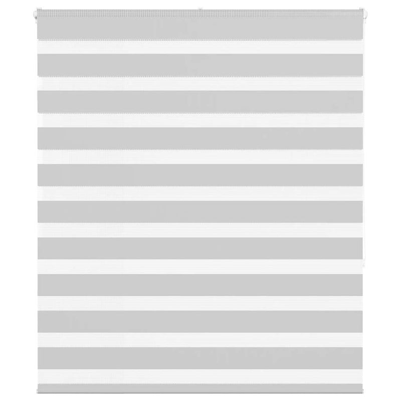 Vidaxl zebra rolgordijn 130x150 cm stofbreedte 125,9 cm lichtgrijs