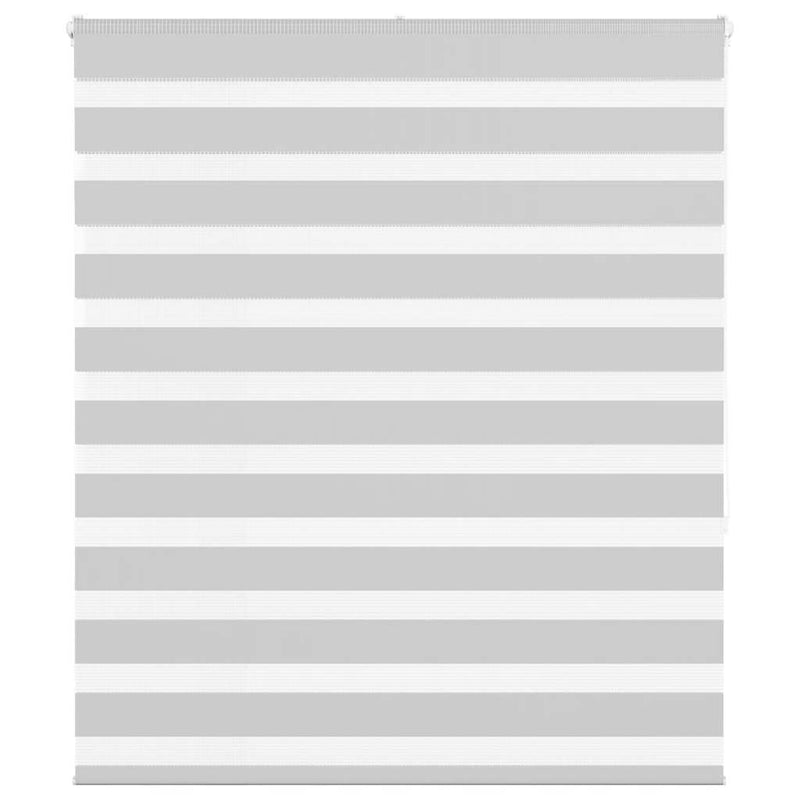 Vidaxl zebra rolgordijn 135x150 cm stofbreedte 130,9 cm lichtgrijs