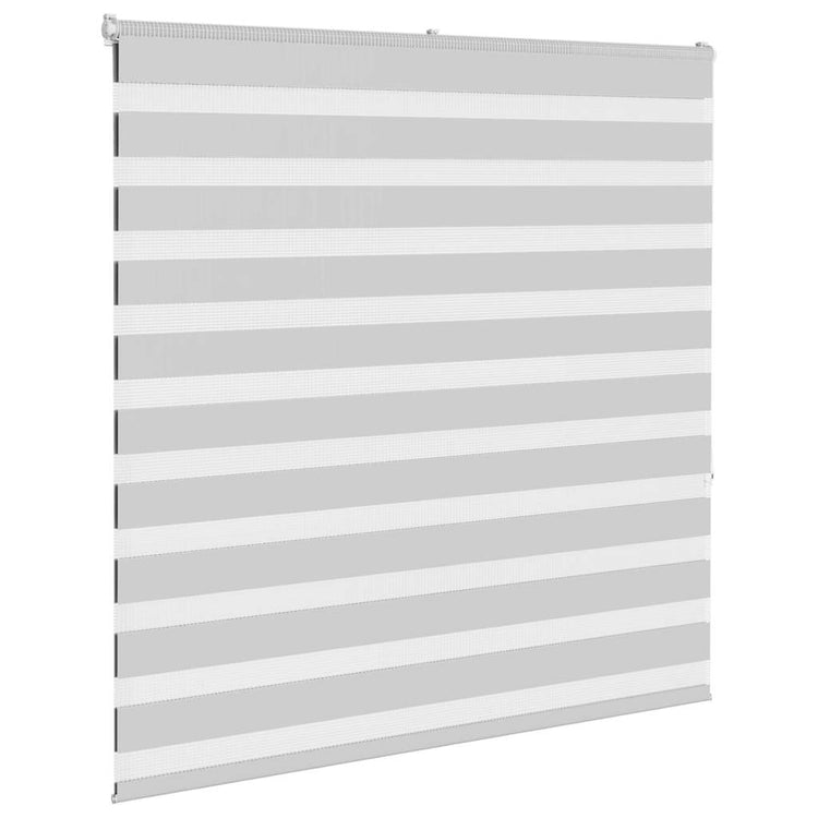 Vidaxl zebra rolgordijn 150x150 cm stofbreedte 145,9 cm lichtgrijs