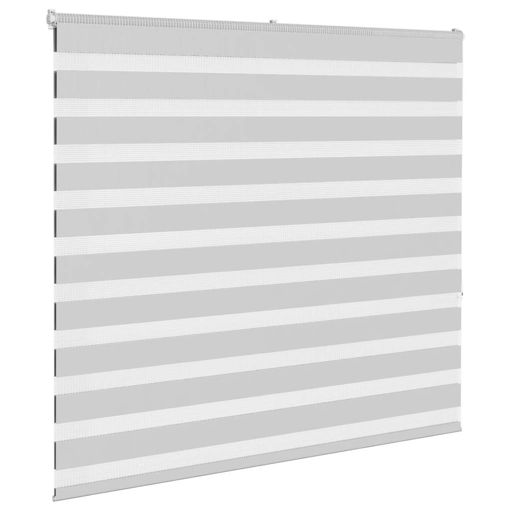 Vidaxl zebra rolgordijn 165x150 cm stofbreedte 160,9 cm lichtgrijs