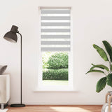 Vidaxl zebra rolgordijn 75x200 cm stofbreedte 70,9 cm lichtgrijs - afbeelding 1