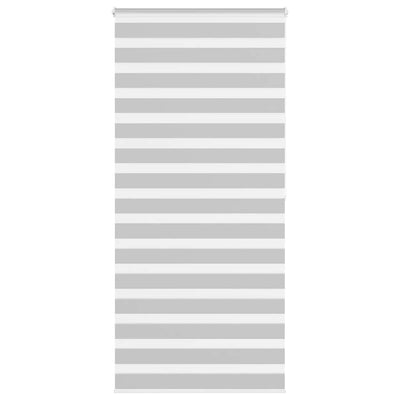 Vidaxl zebra rolgordijn 115x200 cm stofbreedte 110,9 cm lichtgrijs