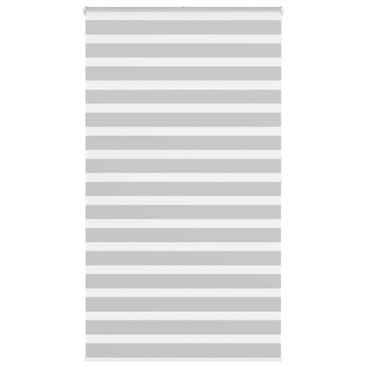Vidaxl zebra rolgordijn 125x200 cm stofbreedte 120,9 cm lichtgrijs