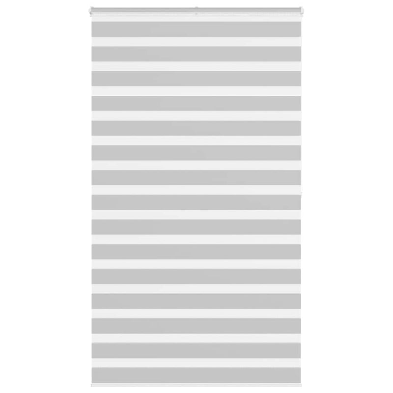 Vidaxl zebra rolgordijn 130x200 cm stofbreedte 125,9 cm lichtgrijs