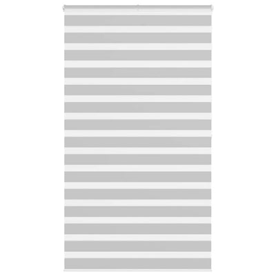 Vidaxl zebra rolgordijn 130x200 cm stofbreedte 125,9 cm lichtgrijs
