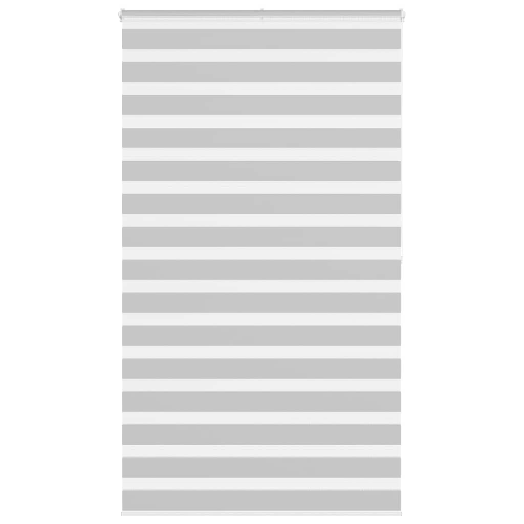 Vidaxl zebra rolgordijn 135x200 cm stofbreedte 130,9 cm lichtgrijs