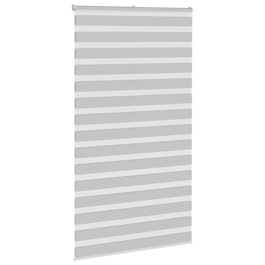 Vidaxl zebra rolgordijn 135x200 cm stofbreedte 130,9 cm lichtgrijs