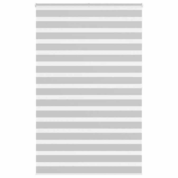 Vidaxl zebra rolgordijn 140x200 cm stofbreedte 135,9 cm lichtgrijs