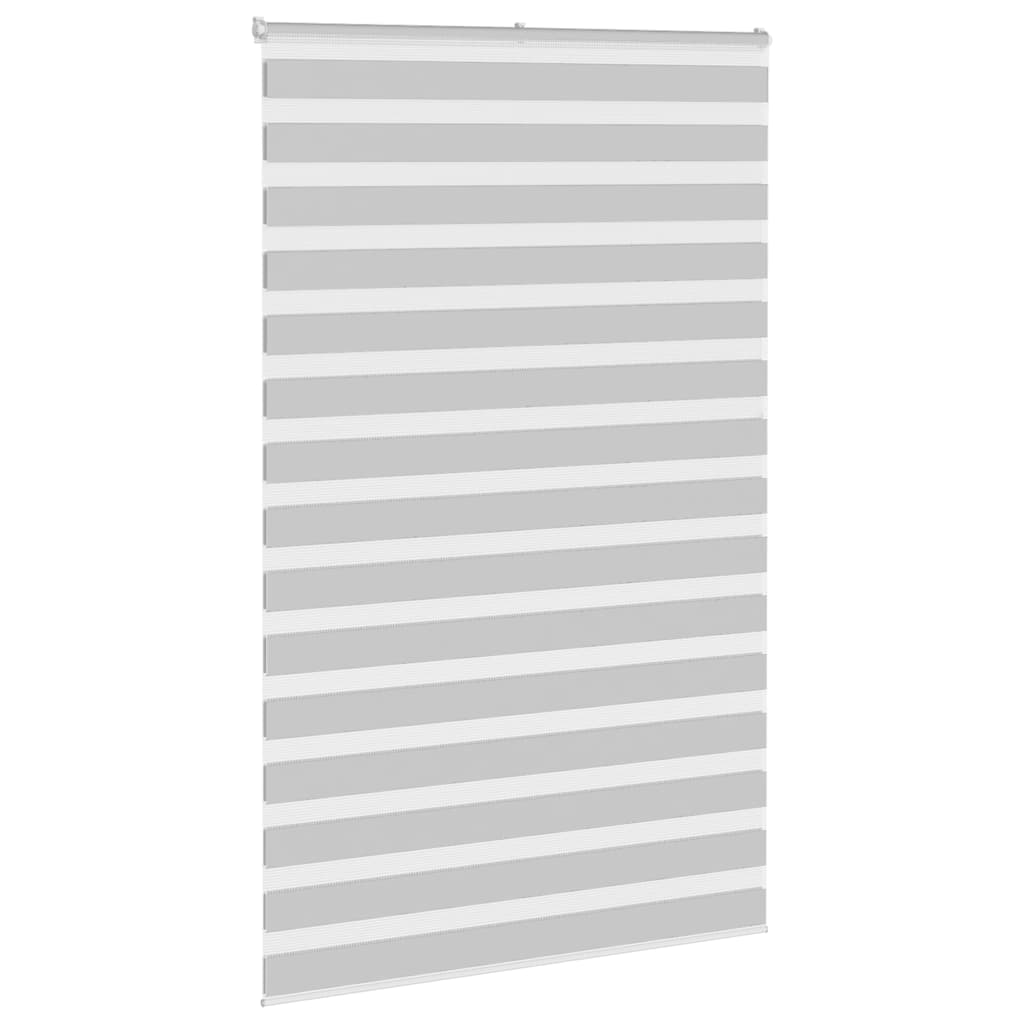 Vidaxl zebra rolgordijn 140x200 cm stofbreedte 135,9 cm lichtgrijs