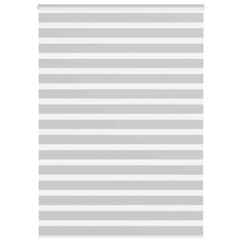 Vidaxl zebra rolgordijn 160x200 cm stofbreedte 155,9 cm lichtgrijs