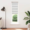 Vidaxl zebra rolgordijn 55x230 cm stofbreedte 50,9 cm lichtgrijs