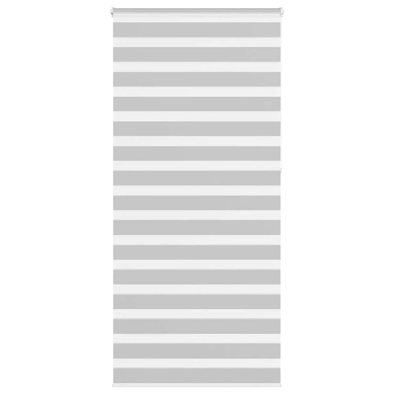 Vidaxl zebra rolgordijn 105x230 cm stofbreedte 100,9 cm lichtgrijs