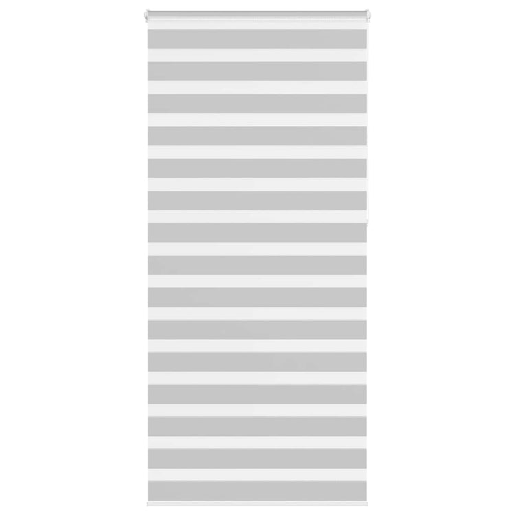 Vidaxl zebra rolgordijn 110x230 cm stofbreedte 105,9 cm lichtgrijs