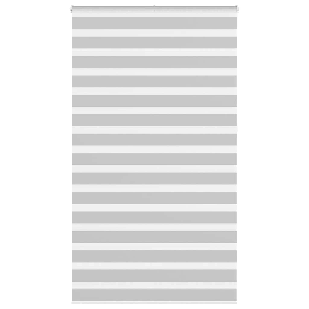 Vidaxl zebra rolgordijn 120x230 cm stofbreedte 115,9 cm lichtgrijs