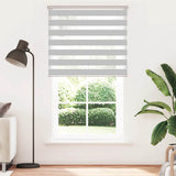 Vidaxl zebra rolgordijn 120x230 cm stofbreedte 115,9 cm lichtgrijs - afbeelding 1