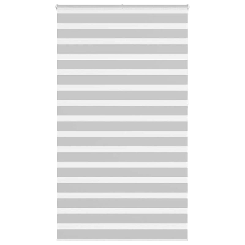 Vidaxl zebra rolgordijn 125x230 cm stofbreedte 120,9 cm lichtgrijs